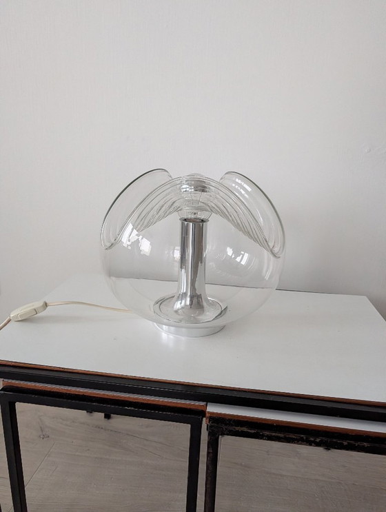 Image 1 of Lampe de table en verre ondulé de Peill & Putzler