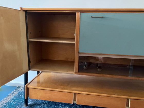 Image 1 of Vintage highboard / wall cabinet 1960s – teak – unique design – 160 cm