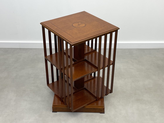 Image 1 of Antieke Engelse boekenmolen mahonie 19e eeuw