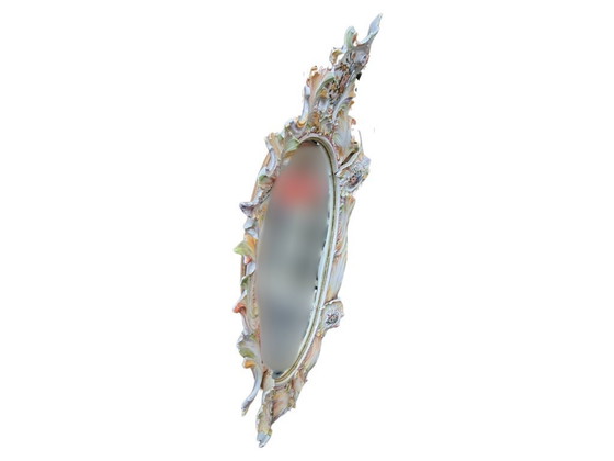 Image 1 of Magnificent Art Mirror in Polychrome Ceramic – Maria Pegoraro for Riccardo Capuzzo Bassano – 1950
