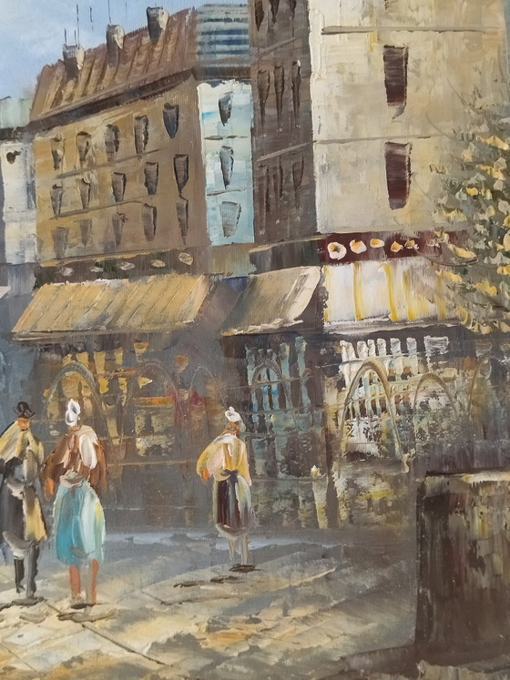 Pintura. Paisaje urbano de París. – Pinturas y dibujos, Wood, Canvas (photo 5 of 10)