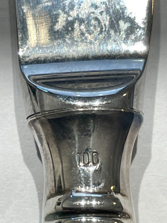 Image 1 of Bestekset Solingen deels verzilverd 6-persoons, 47-delig, Christofle Albi dessertvorkjes 6-delig, Waring & Gillow taartschep