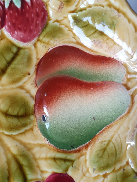 Sarreguemines Fruitschaal Majolica Op Voet Ca 1900 – Tafelaccessoires, Ceramic (photo 6 of 13)