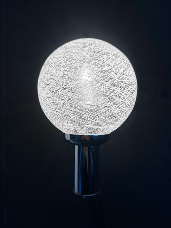 Image 1 of Applique cromata con vetro soffiato, anni '70