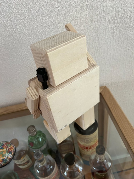 Image 1 of Studio Hamerhaai - Rijkswachter whiteBOT - 30cm - Bois massif - Fait main - Rijksmuseum - Dutch Design