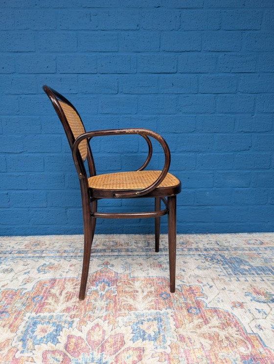 Image 1 of 7x Vintage rattan chairs, model 215r, Thonet