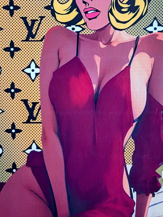 Image 1 of TUSHI KUNI - Pop Art francese - Litografia d'artista incorniciata