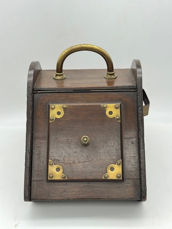 Image 1 of Victorian Bin - Mahogany - 1850-1900 - coal scuttle , reading tray