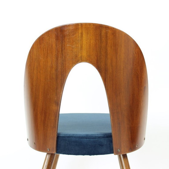 Image 1 of Set Of 6 Iconic Tatra Chairs In Walnut & Velvet By šuman, Nabytok Pravenec 1960s