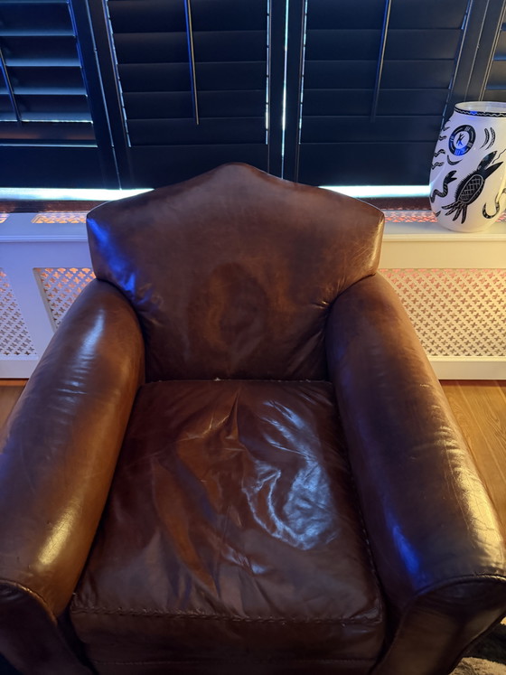 Beautiful lamb leather armchair, Brown (photo 2 of 6)