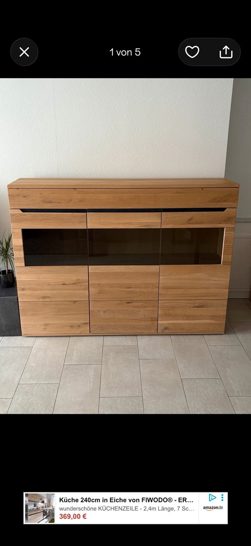 Decker Massivholz Highboard