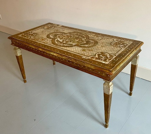 Table vintage en bois - Angleterre années 70, style shabby chic