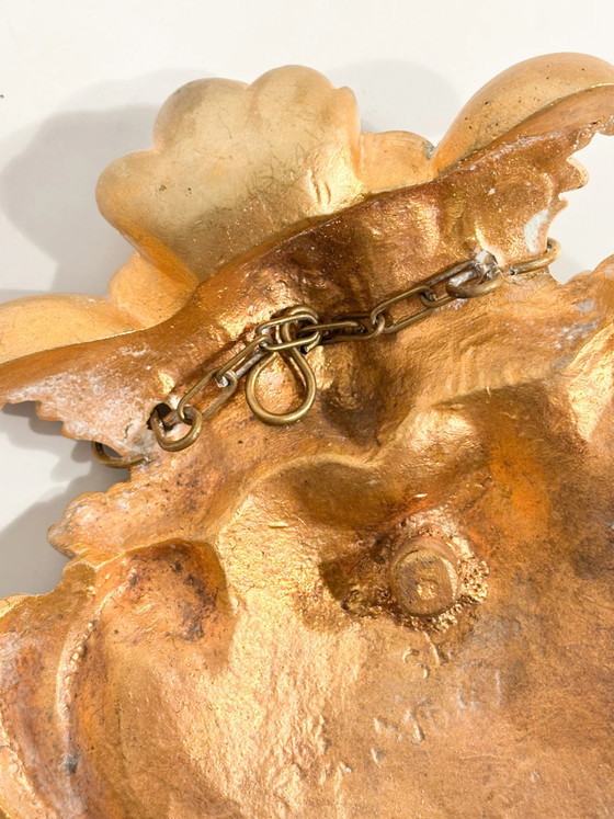 Décoration murale en bronze doré du XXe siècle avec armoiries – Objets déco (photo 7 of 7)