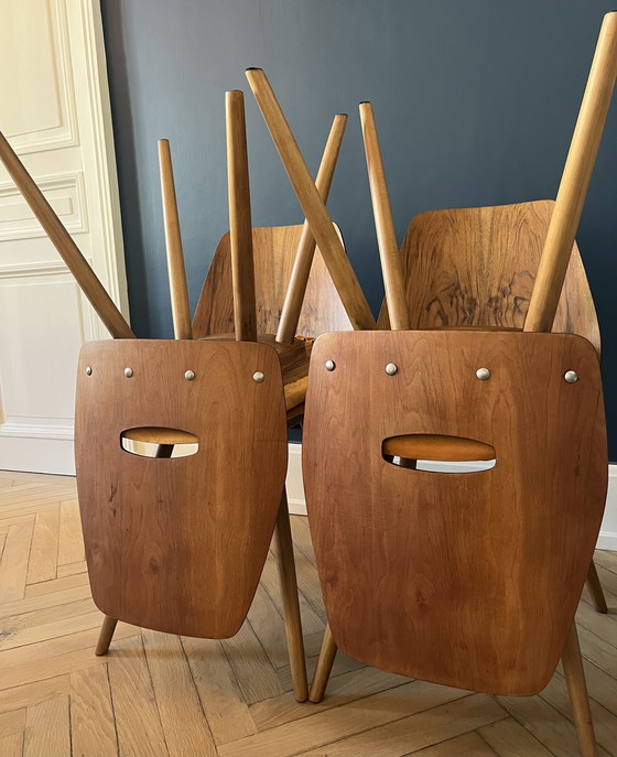 Image 1 of 4x Lollipop Chairs Frantisek Jirak