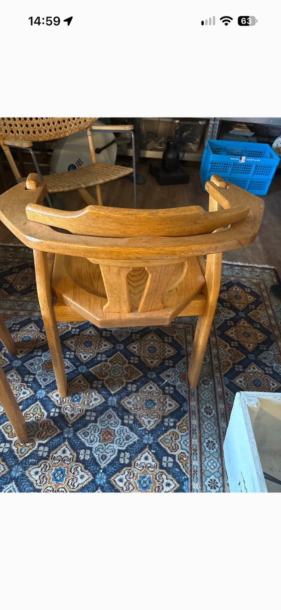 4 authentieke vintage stoelen, Eetkamerstoelen, Hout, Bruin (foto 2 van 8)