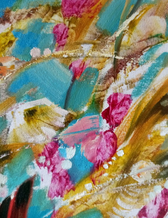 Original Oil Painting Abstract Expressionism Nature Birds – Paintings & Drawings, Canvas (photo 6 of 10)