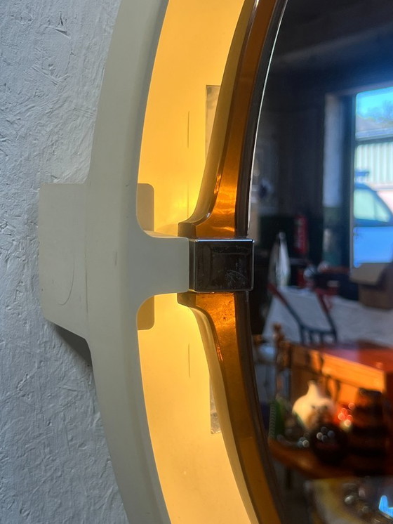 Image 1 of Specchio ovale vintage con illuminazione, Allibert, anni '70