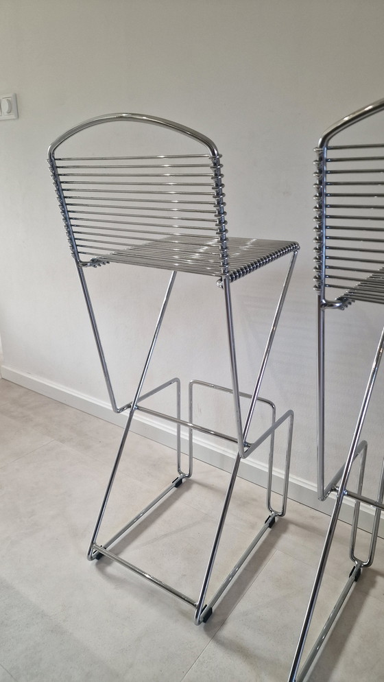 Image 1 of 2 tabourets de bar Till Behrens / tabourets de bar / tabourets en fil de fer