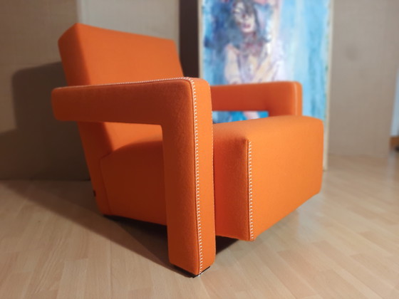 Image 1 of Cassina Utrecht 637 Nuovo mai usato in panno di lana Ruggine arancione (Serie 13L) Punto cavallo