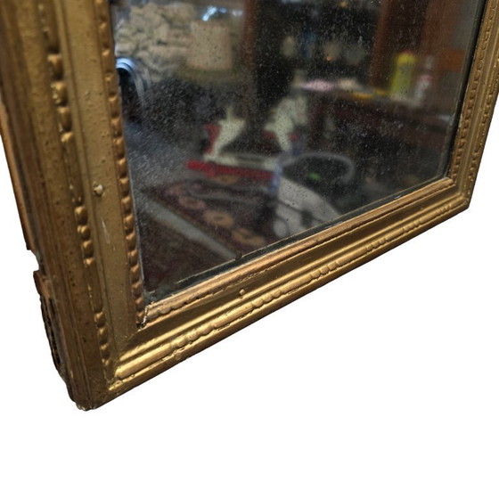 Image 1 of Specchio antico in legno color oro