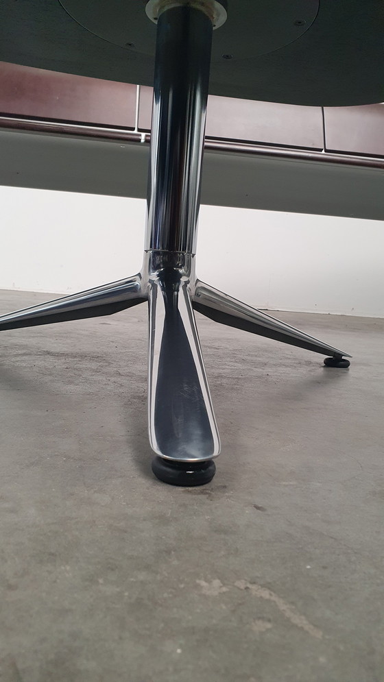 Image 1 of Table basse design Kei BULO organique, plaquée chêne brun foncé