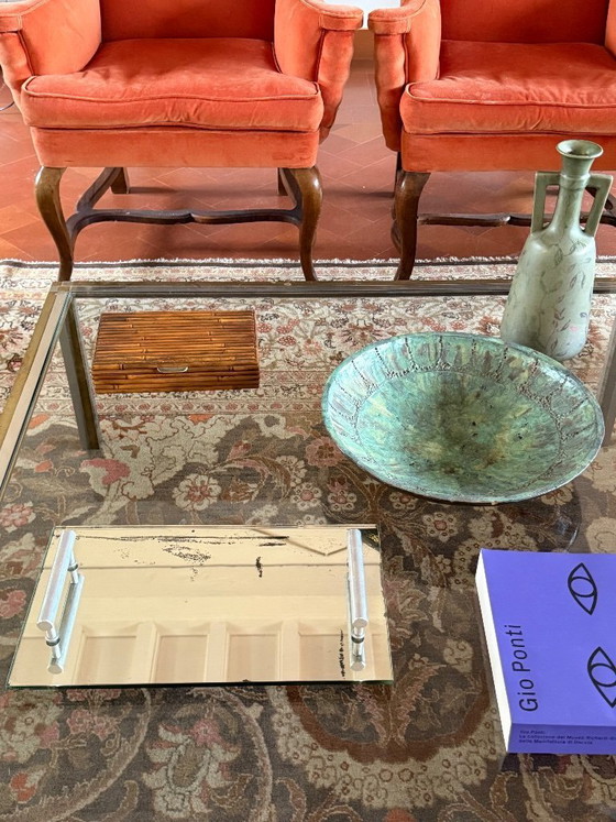 Image 1 of Modernist mirrored tray, France 1960