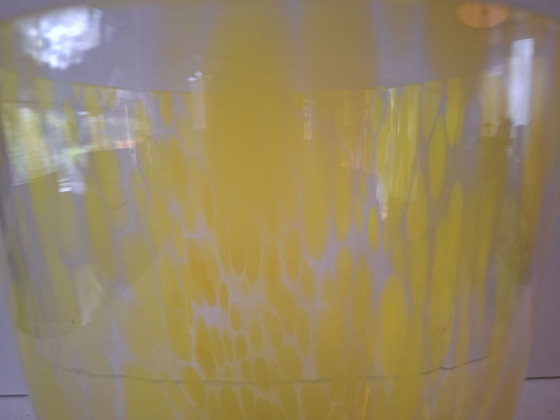 Vase Murano jaune., Transparent (photo 5 sur 6)