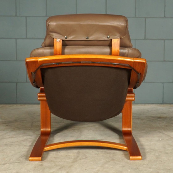 Image 1 of Danish "Apollo" armchair with footstool – Svend Skipper – 1970s