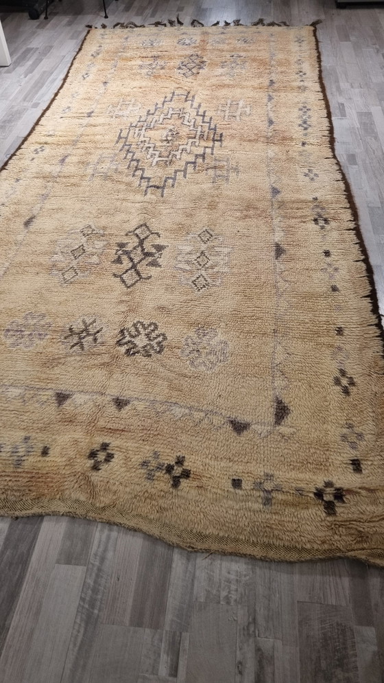 Image 1 of Beige Vintage rug, Moroccan carpet 170x375 cm