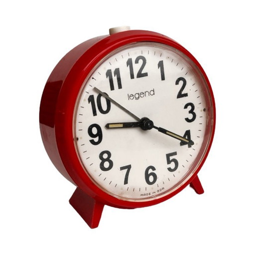 Alarm clock, mechanical clock LEGEND, VEB Uhrenwerke Ruhla Germany 1970s