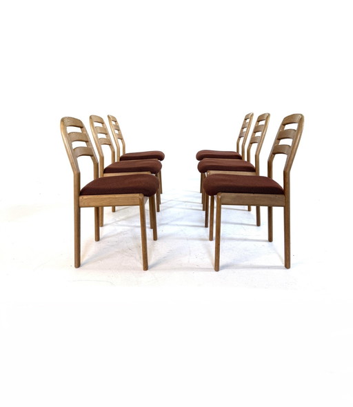 6x chaise de salle à manger vintage Dyrlund '70s