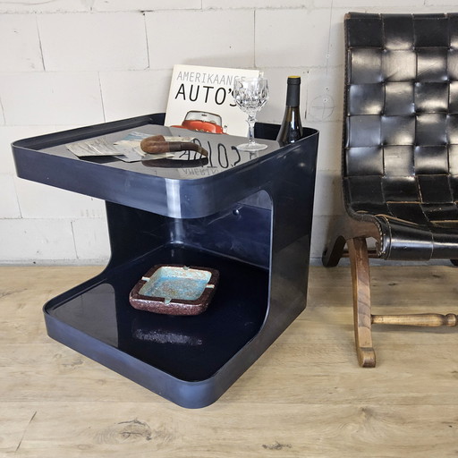 Vintage Itilian design GAME side table Marcello Siard / Collezoni Longata space age bar table / magazine table