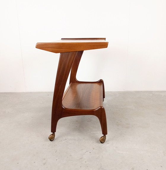 Image 1 of Vintage Louis Van Teeffelen Bijzettafel Trolley Platenspeler Kastje