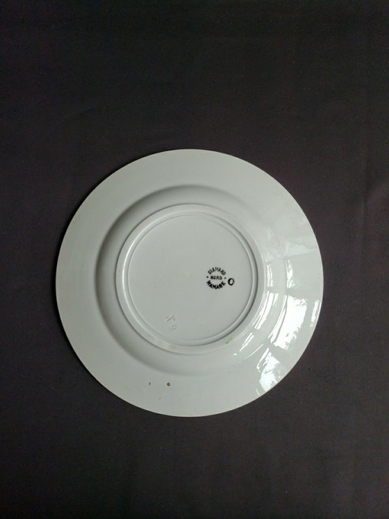 Piatto antico con gallo. Saint Amand. Dipinto a mano. – Stoviglie, Ceramica (photo 4 of 5)