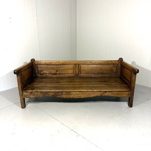 Antike rustikale spanische Bank aus den 1880er Jahren