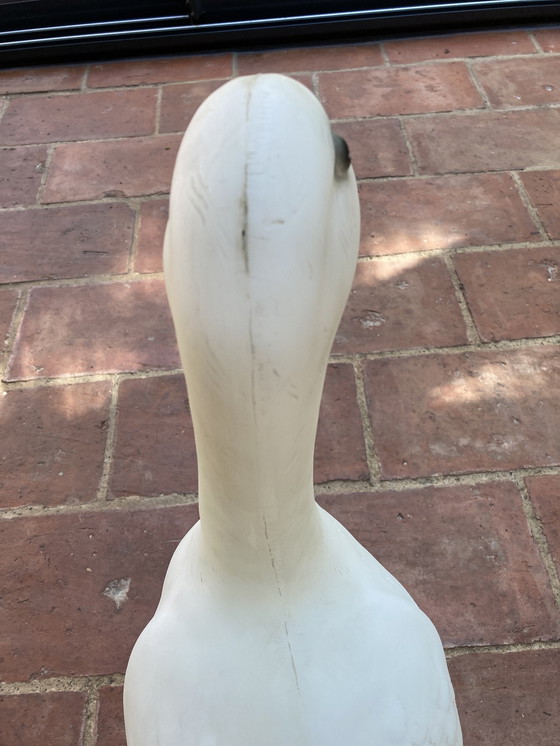 Image 1 of Grote 80's ganzenlamp op metalen voet