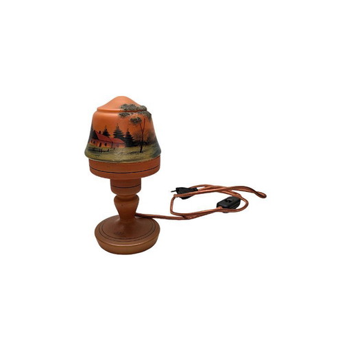 Böhmische Glaspilzlampe, Tschechoslowakei, 1920er Jahre