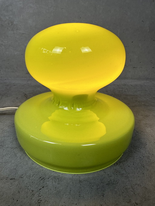 Lampada da tavolo vintage a forma di fungo - in vetro