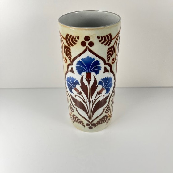 Image 1 of Large "Damascus" Roll Vase, KG Lunéville, 1910-1930