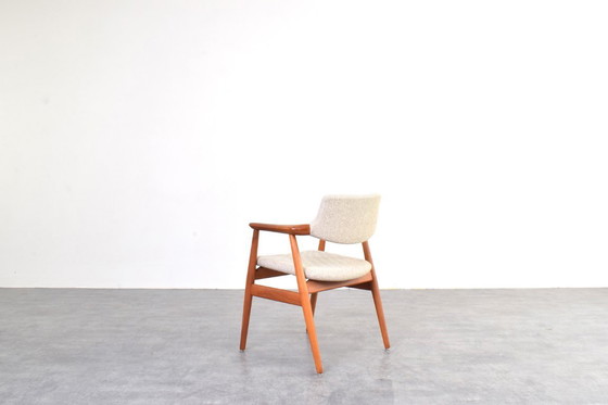 Image 1 of Midden-eeuwse Deense teakhouten stoel van Svend Åge Eriksen voor Glostrup, jaren 60.