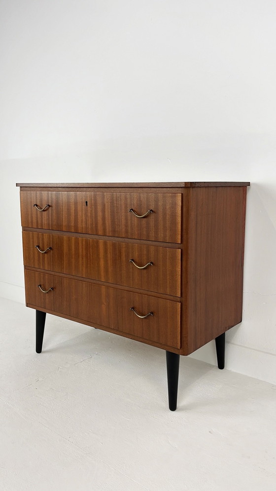 Image 1 of Zweeds vintage teak fineren ladekast 