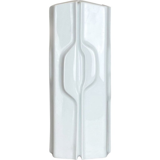Vase vintage en porcelaine Op art pour Fürstenberg Ceramics, Allemagne 1970