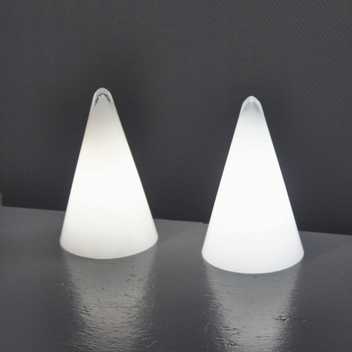 Paar vintage SCE Teepee lampen voor Habitat 1980 postmodern ontwerp