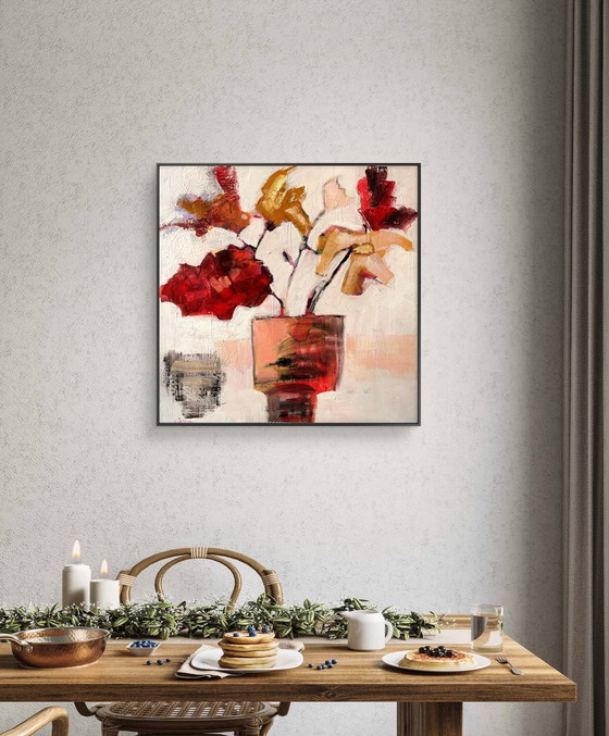 Image 1 of Abstract flowers in pot