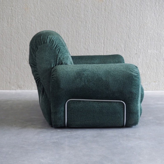Italiaanse Mid-Century Modern Fauteuil – Textile, Chrome (photo 6 of 17)
