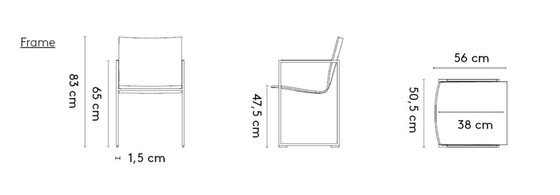 Image 1 of Arco Frame dining chairs – set of 4 – red upholstery