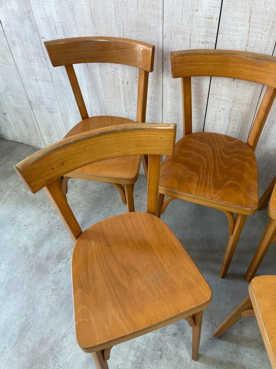 Set van 6 Baumann bistrostoelen – Eetkamerstoelen, Wood (photo 9 of 15)