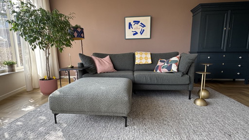 Gealux 3-seater sofa Daan with ottoman