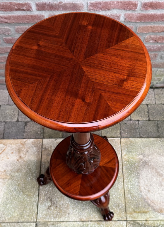 Image 1 of Rare Late Victorian Pedestal in Solid Mahogany | English Masterpiece | 1890–1910