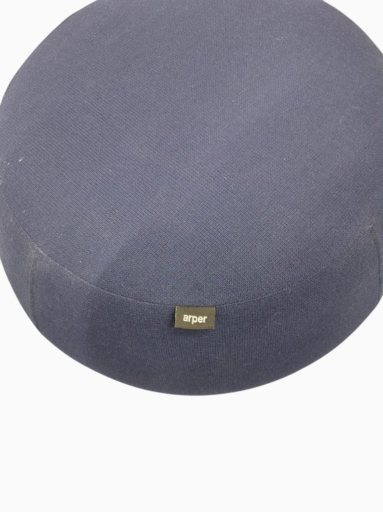 1x Arper Pix Puf, Azul, 60 Cm Ø – Reposapiés y pufs, Textile (photo 5 of 5)